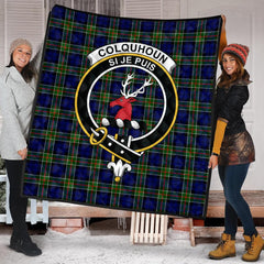 Colquhoun Modern Tartan Crest Quilt