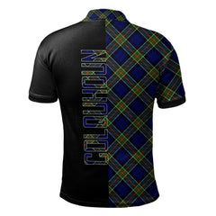 Colquhoun Modern Tartan Polo Shirt Half of Me - Cross Style