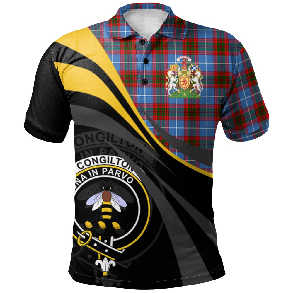Congilton Tartan Polo Shirt - Royal Coat Of Arms Style