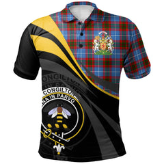Congilton Tartan Polo Shirt - Royal Coat Of Arms Style