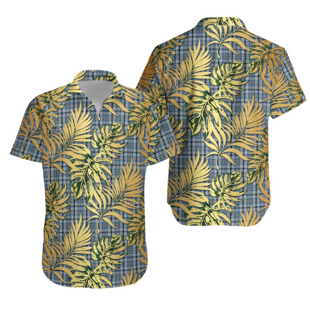 Conquergood Tartan Vintage Leaves Hawaiian Shirt
