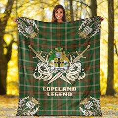 Copeland Tartan Gold Courage Symbol Blanket