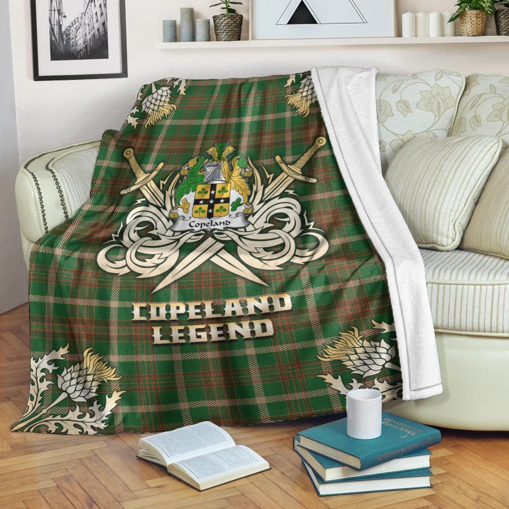 Copeland Tartan Gold Courage Symbol Blanket