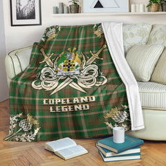 Copeland Tartan Gold Courage Symbol Blanket