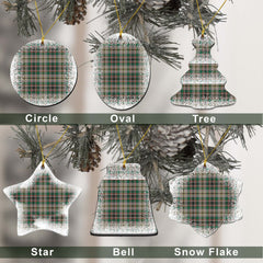 Craig Ancient Tartan Christmas Ceramic Ornament - Snow Style