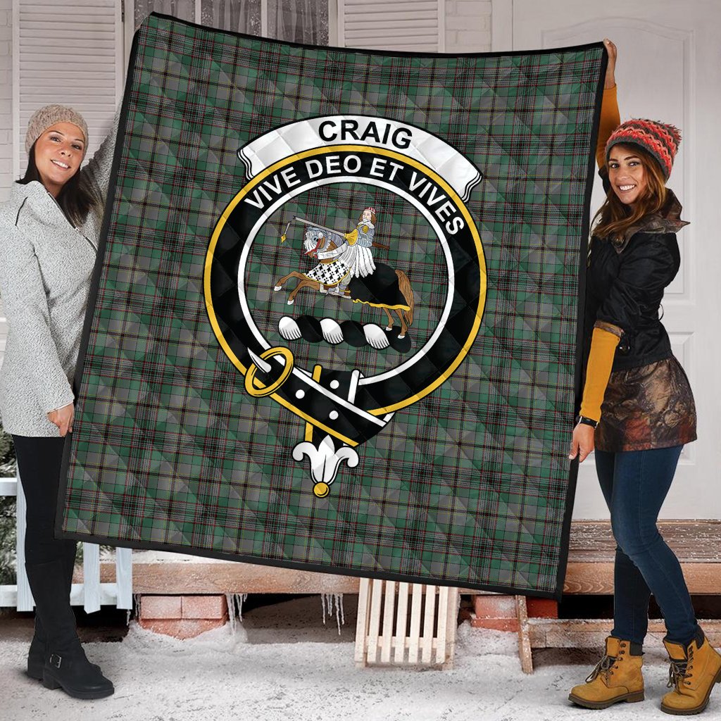 Craig Tartan Crest Quilt