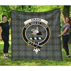 Craig Tartan Crest Quilt