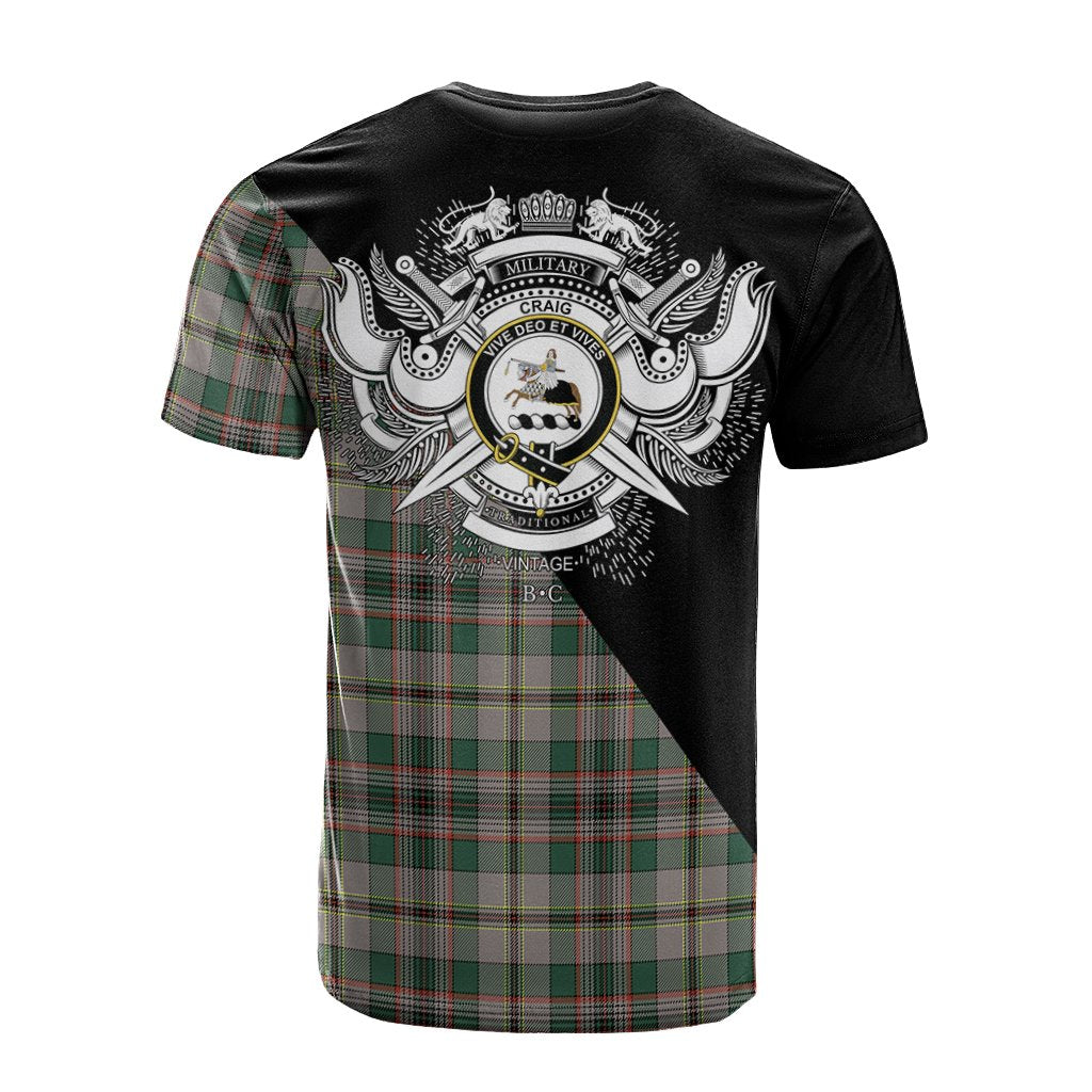 Craig Ancient Tartan - Military T-Shirt