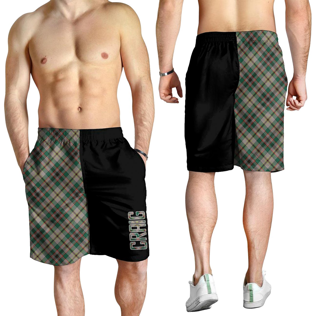Craig Ancient Tartan Crest Men's Short - Cross Style