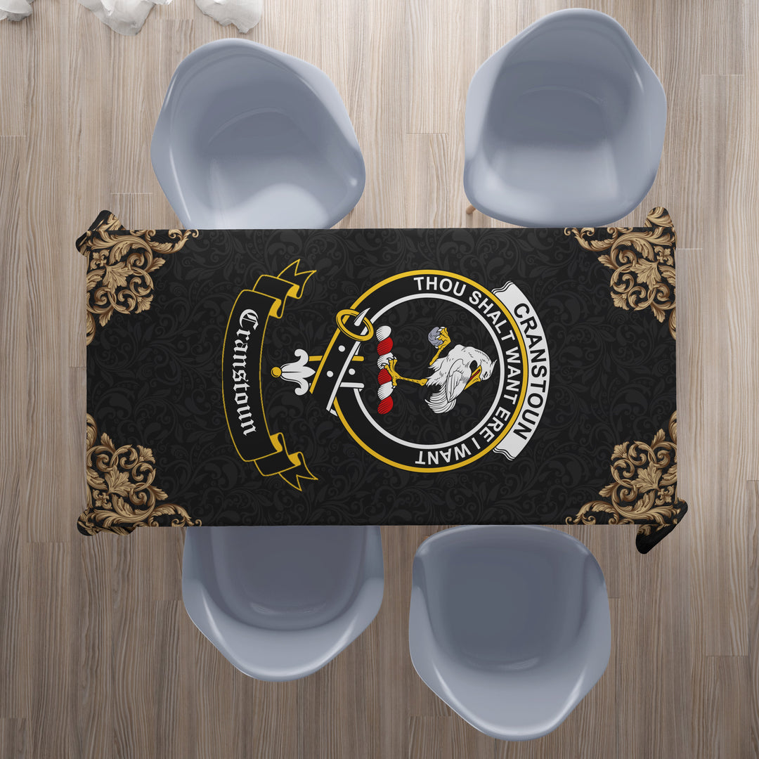 Cranstoun Crest Tablecloth - Black Style