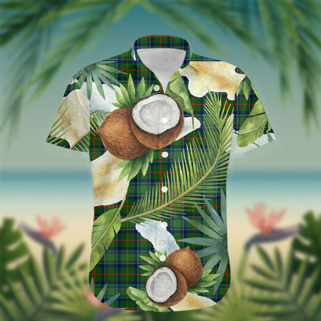 Cranstoun Tartan Hawaiian Shirt Hibiscus, Coconut, Parrot, Pineapple - Tropical Garden Shirt