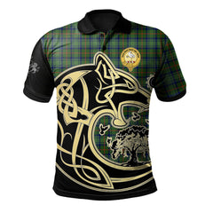 Cranstoun Tartan Polo Shirt Viking Wolf