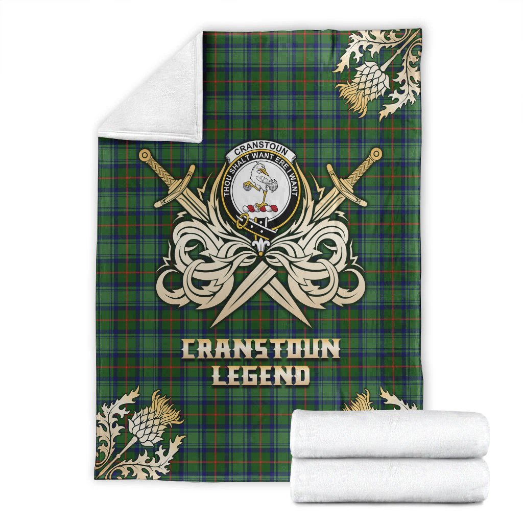 Cranstoun Tartan Gold Courage Symbol Blanket