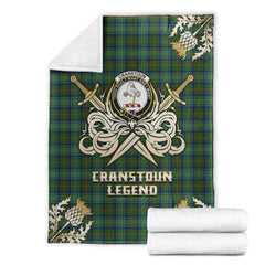 Cranstoun Tartan Gold Courage Symbol Blanket