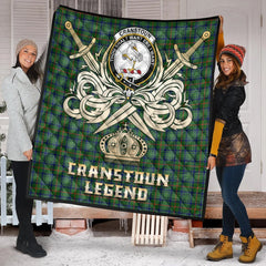 Cranstoun Tartan Crest Legend Gold Royal Premium Quilt