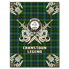 Cranstoun Tartan Gold Courage Symbol Blanket