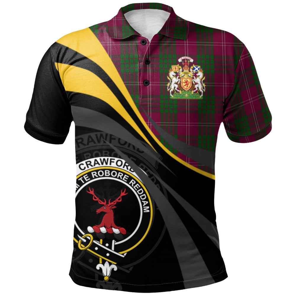 Crawford Tartan Polo Shirt - Royal Coat Of Arms Style