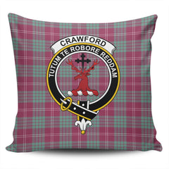 Scottish Crawford Ancient Tartan Crest Pillow Cover - Tartan Cushion Cover
