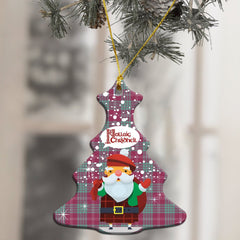 Crawford Ancient Tartan Christmas Ceramic Ornament - Santa Style