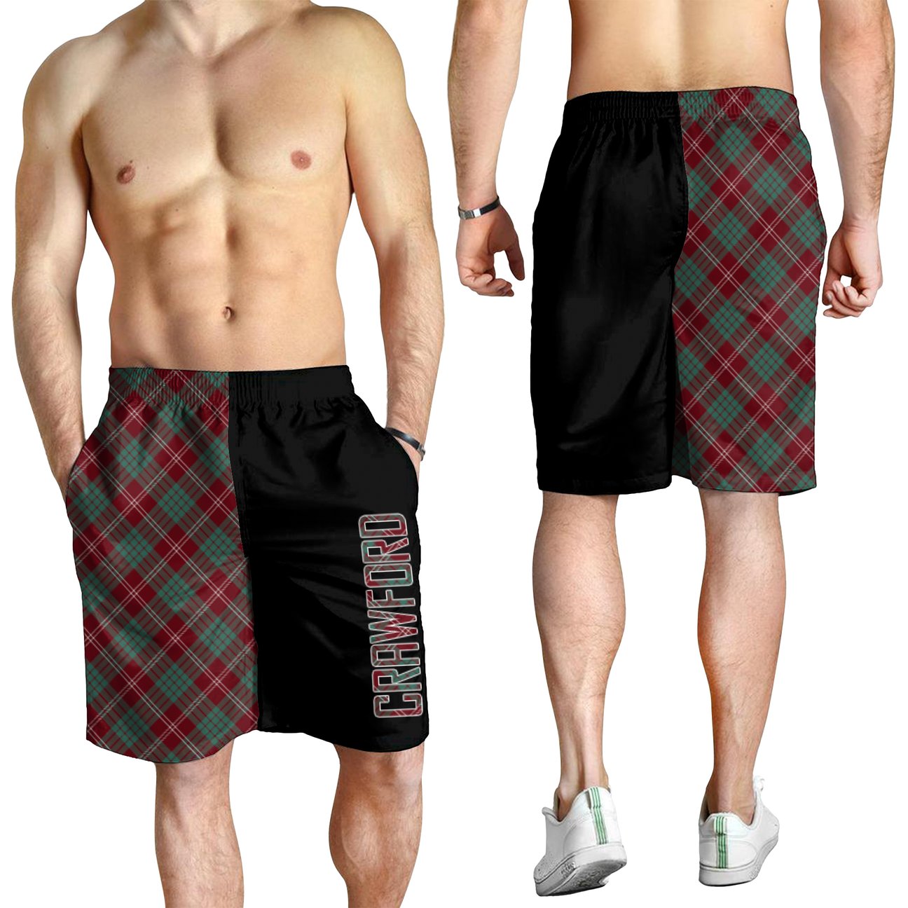 Crawford Modern Tartan Crest Men's Short - Cross Style