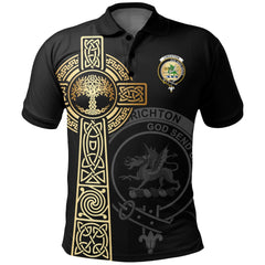 Crichton Clan Unisex Polo Shirt - Celtic Tree Of Life