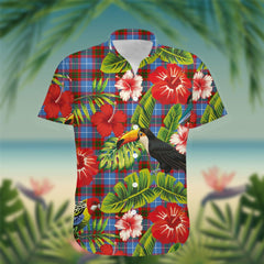 Crichton Tartan Hawaiian Shirt Hibiscus, Coconut, Parrot, Pineapple - Tropical Garden Shirt