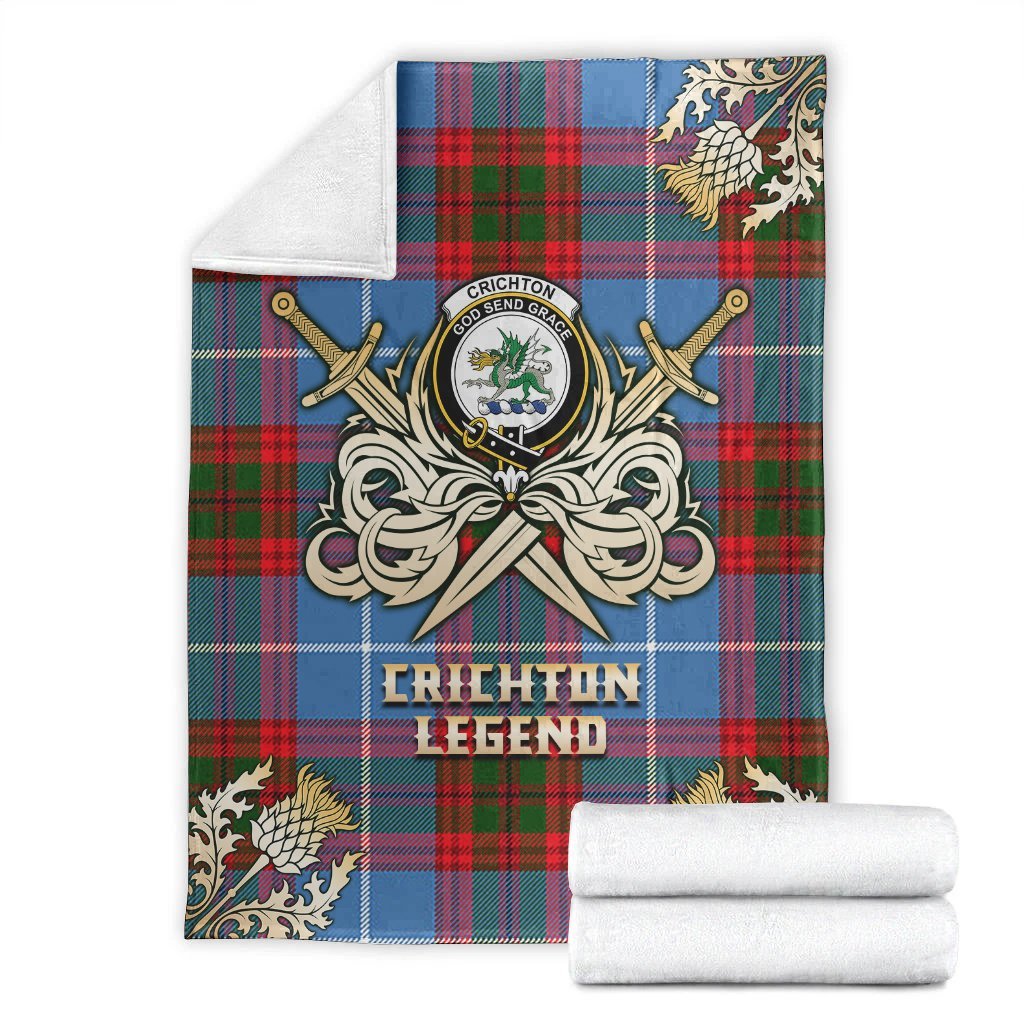 Crichton Tartan Gold Courage Symbol Blanket