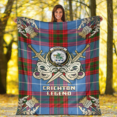 Crichton Tartan Gold Courage Symbol Blanket