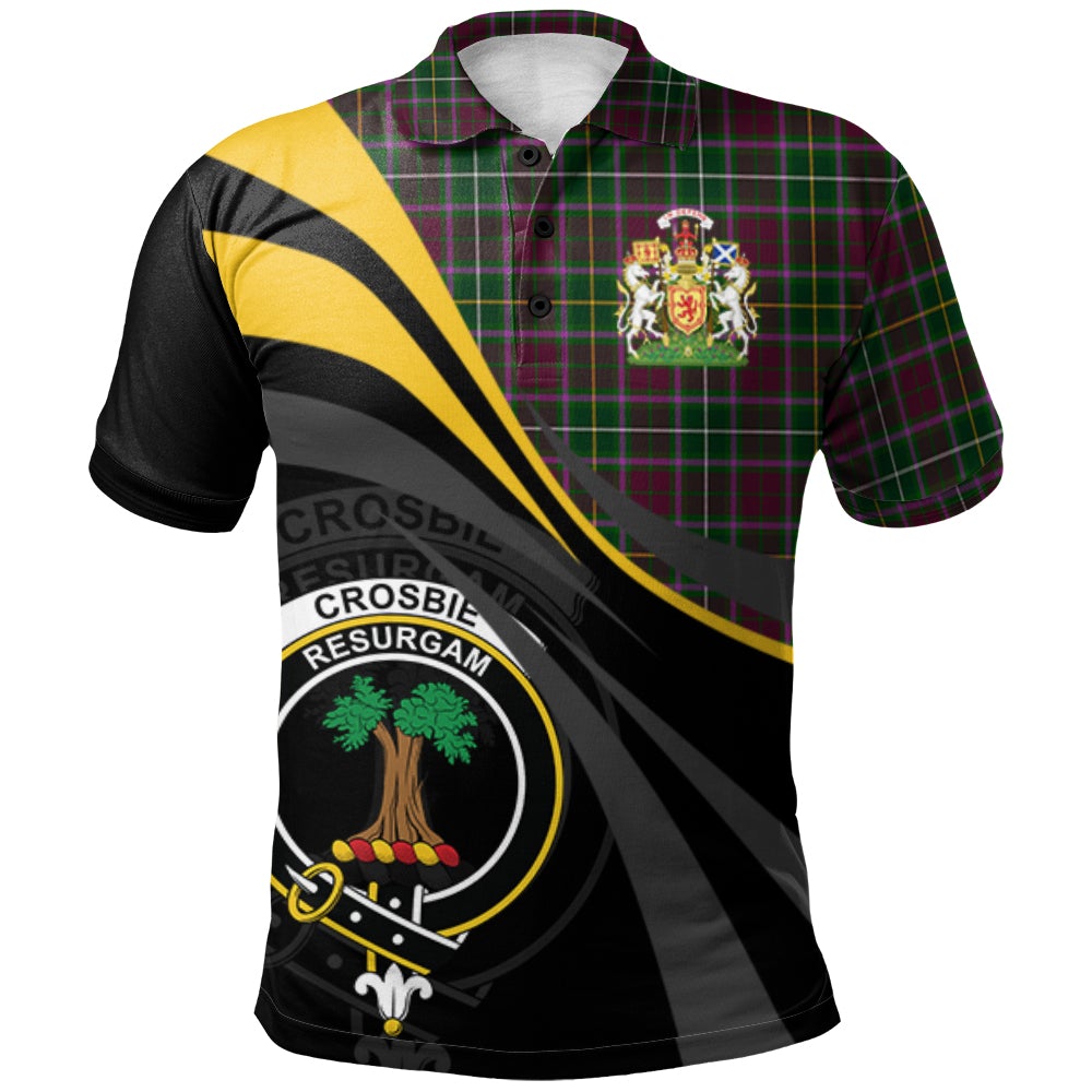 Crosbie Tartan Polo Shirt - Royal Coat Of Arms Style