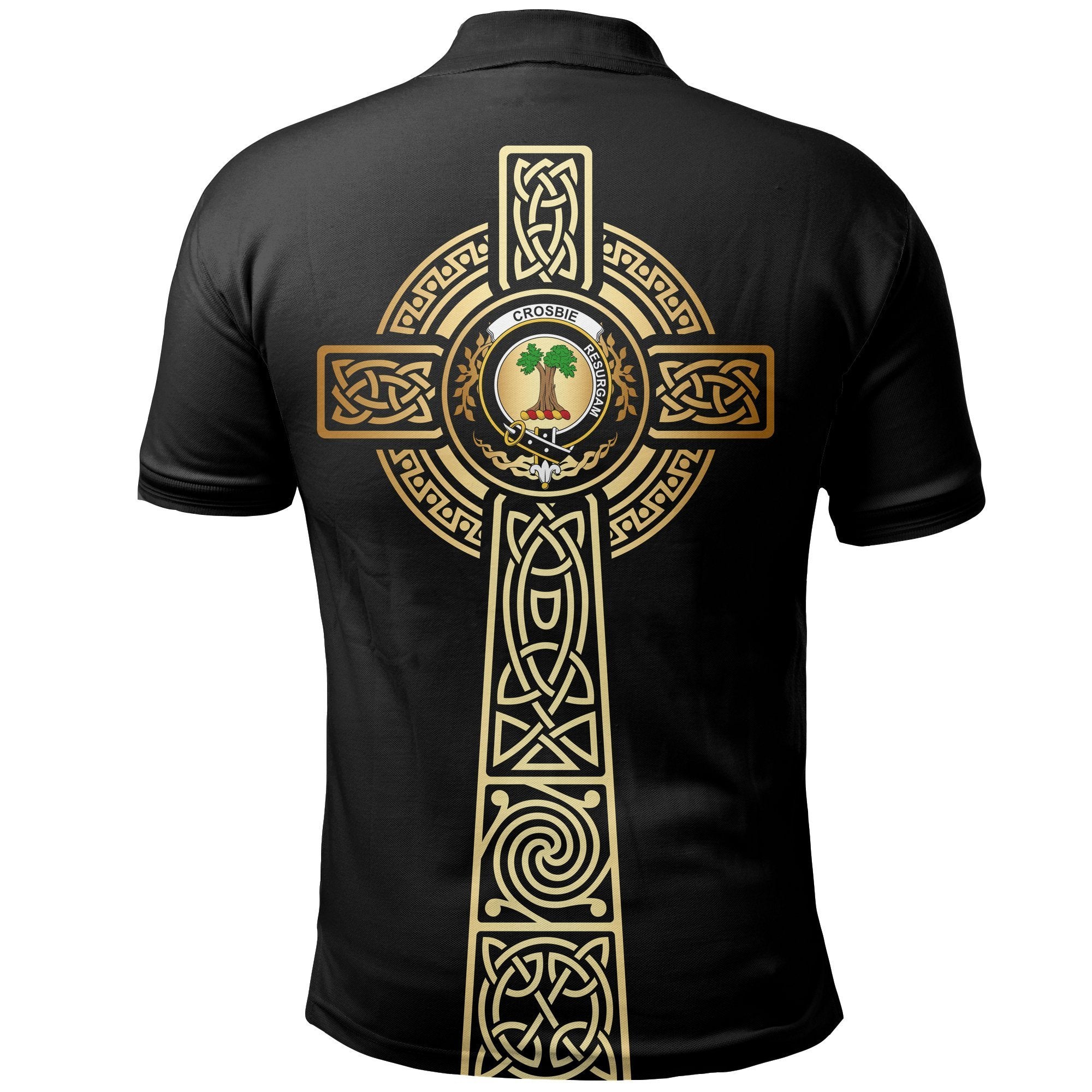 Crosbie (or Crosby) Clan Unisex Polo Shirt - Celtic Tree Of Life