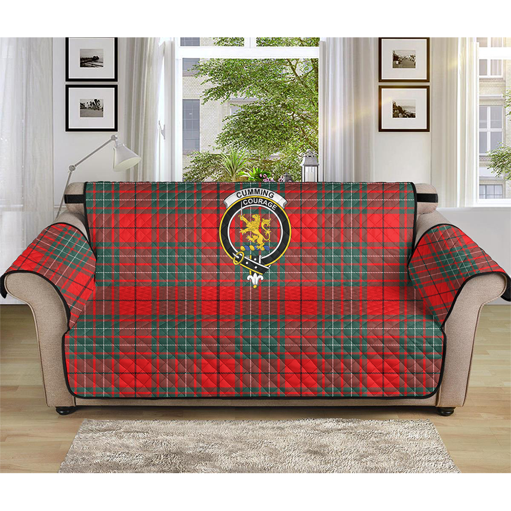 Cumming Modern Tartan Crest Sofa Protector