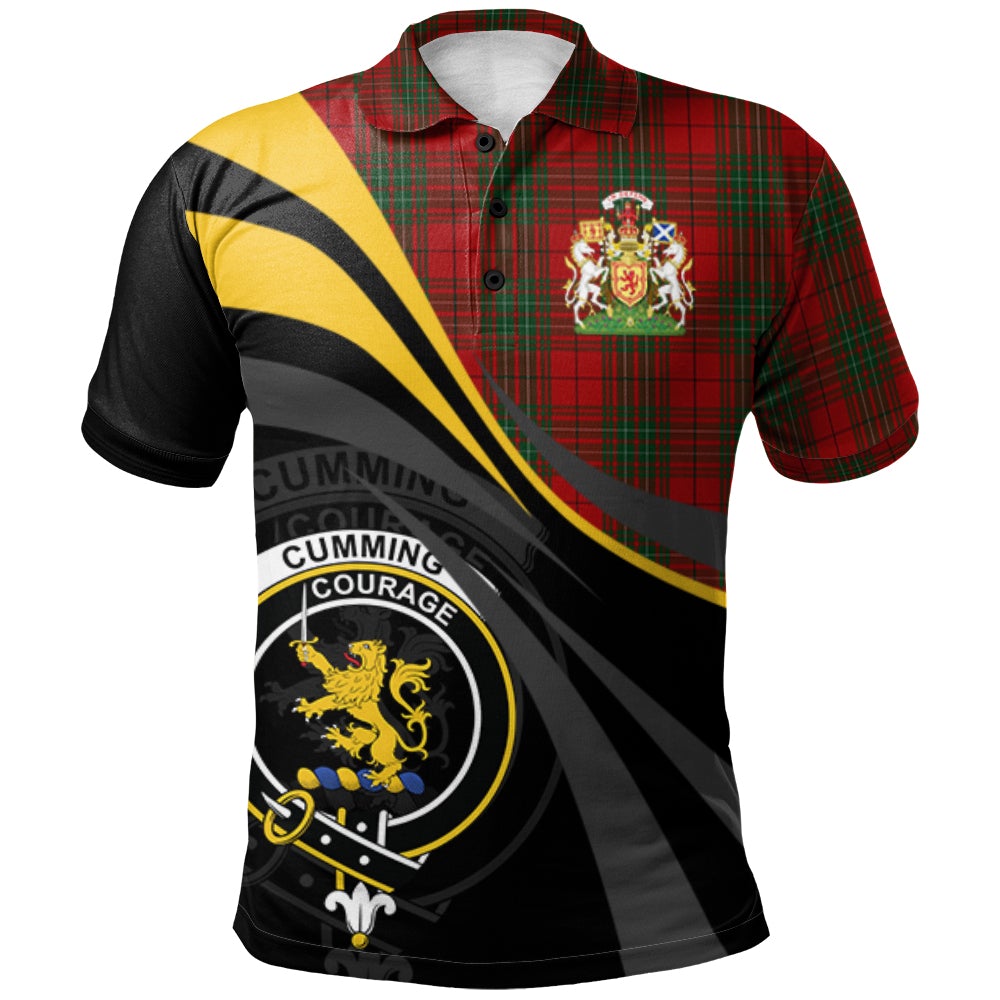 Cumming Comyn Tartan Polo Shirt - Royal Coat Of Arms Style