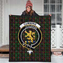 Cumming Hunting Tartan Crest Quilt