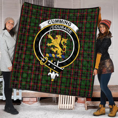 Cumming Hunting Tartan Crest Quilt