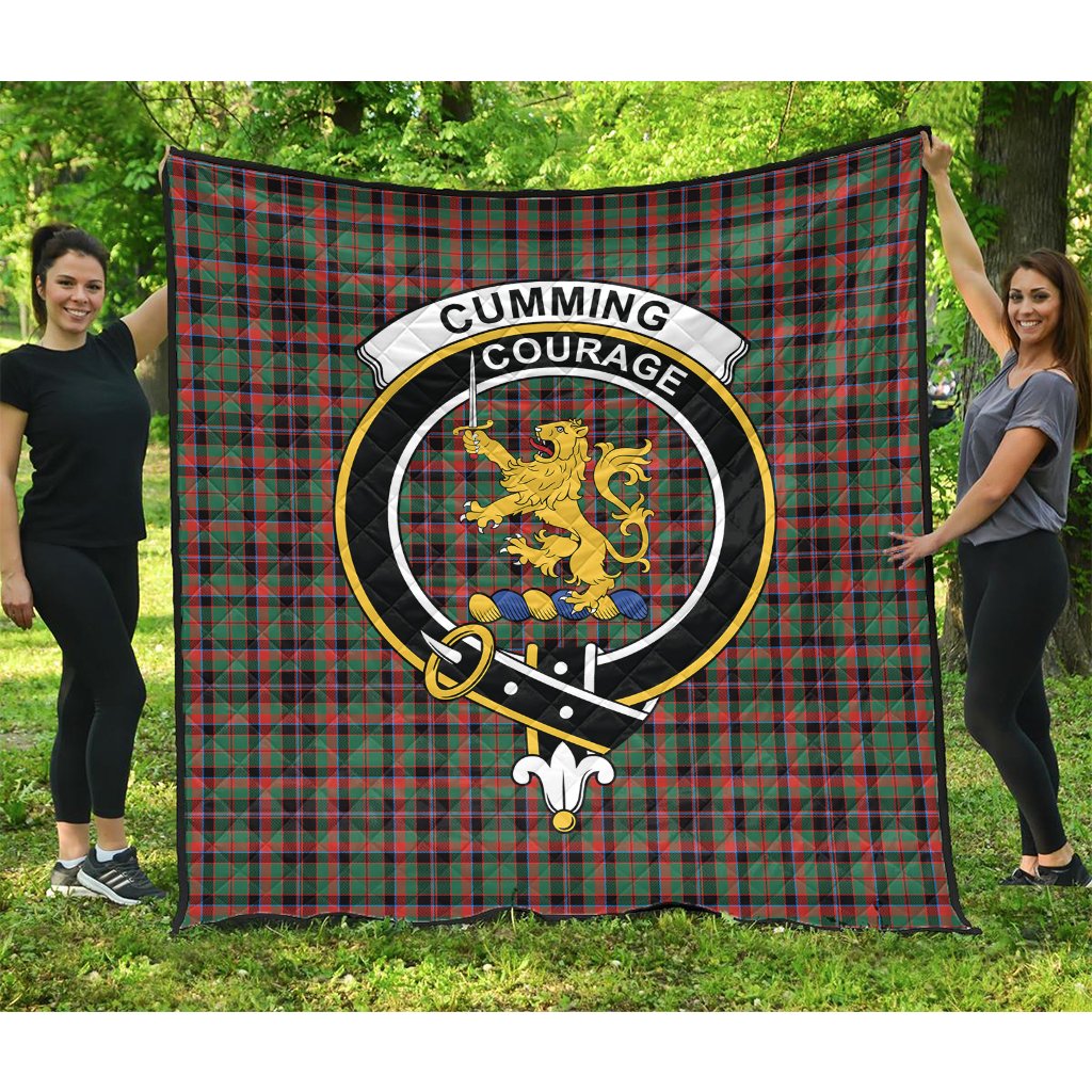 Cumming Hunting Ancient Tartan Crest Quilt