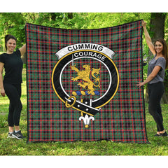 Cumming Hunting Ancient Tartan Crest Quilt