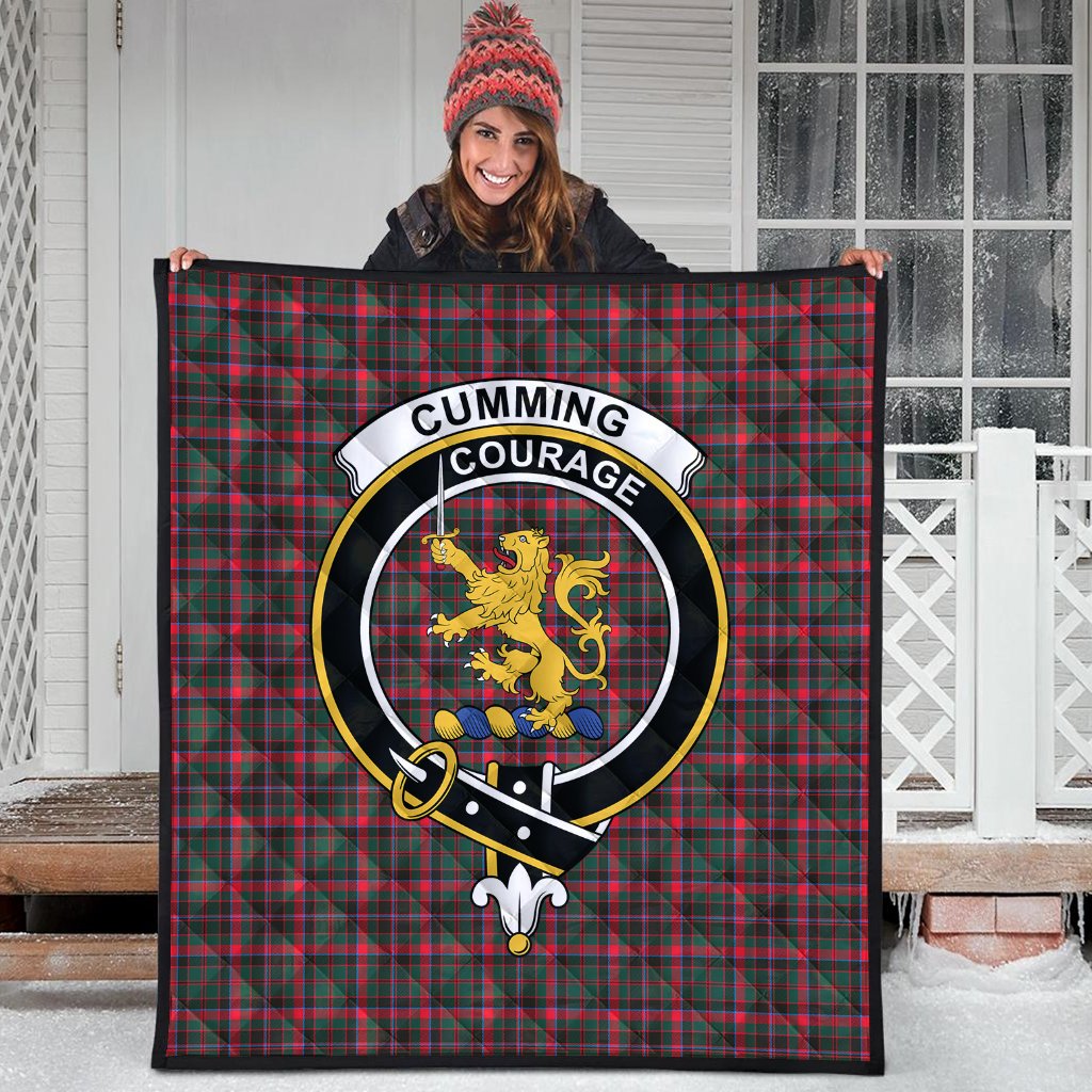 Cumming Hunting Modern Tartan Crest Quilt