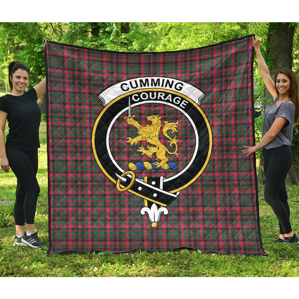 Cumming Hunting Modern Tartan Crest Quilt