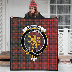 Cumming Hunting Weathered Tartan Crest Quilt