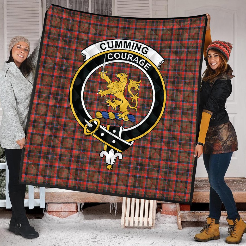 Cumming Hunting Weathered Tartan Crest Quilt