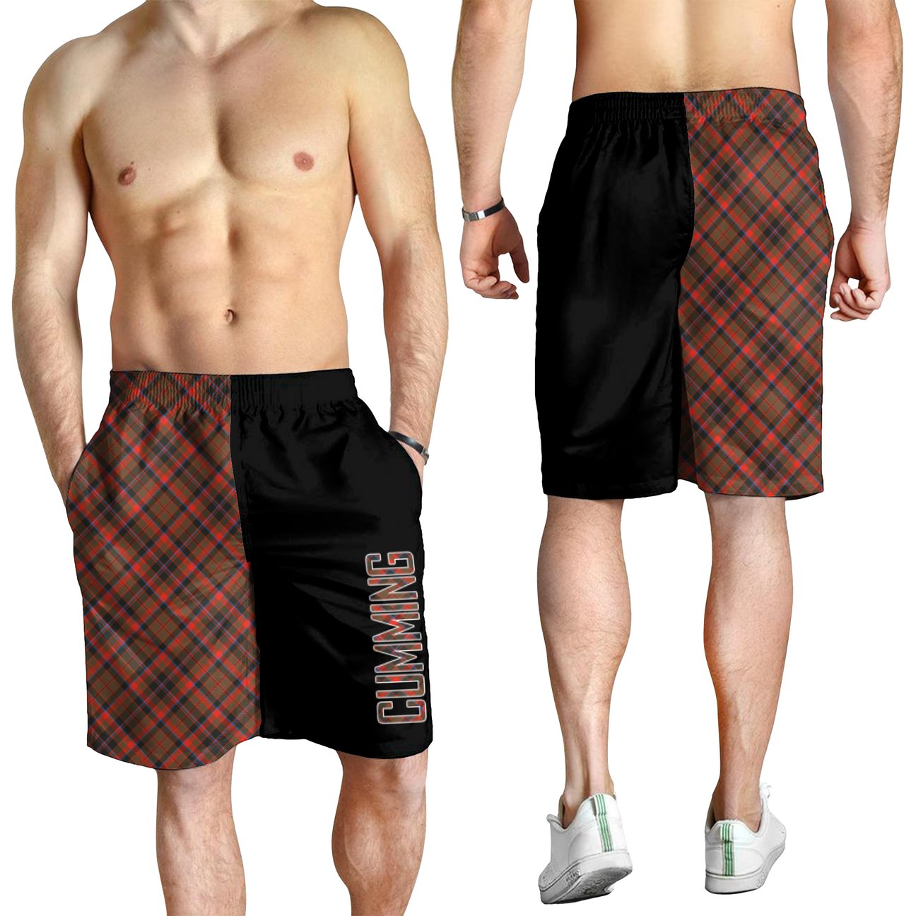 Cumming Hunting Weathered Tartan Crest Men's Short - Cross Style