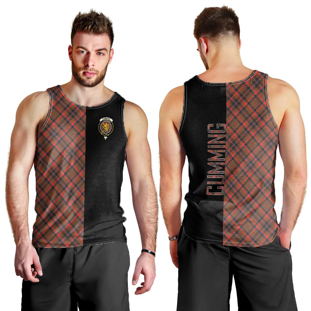 Cumming Hunting Weathered Tartan Crest Men's Tank Top - Cross Style