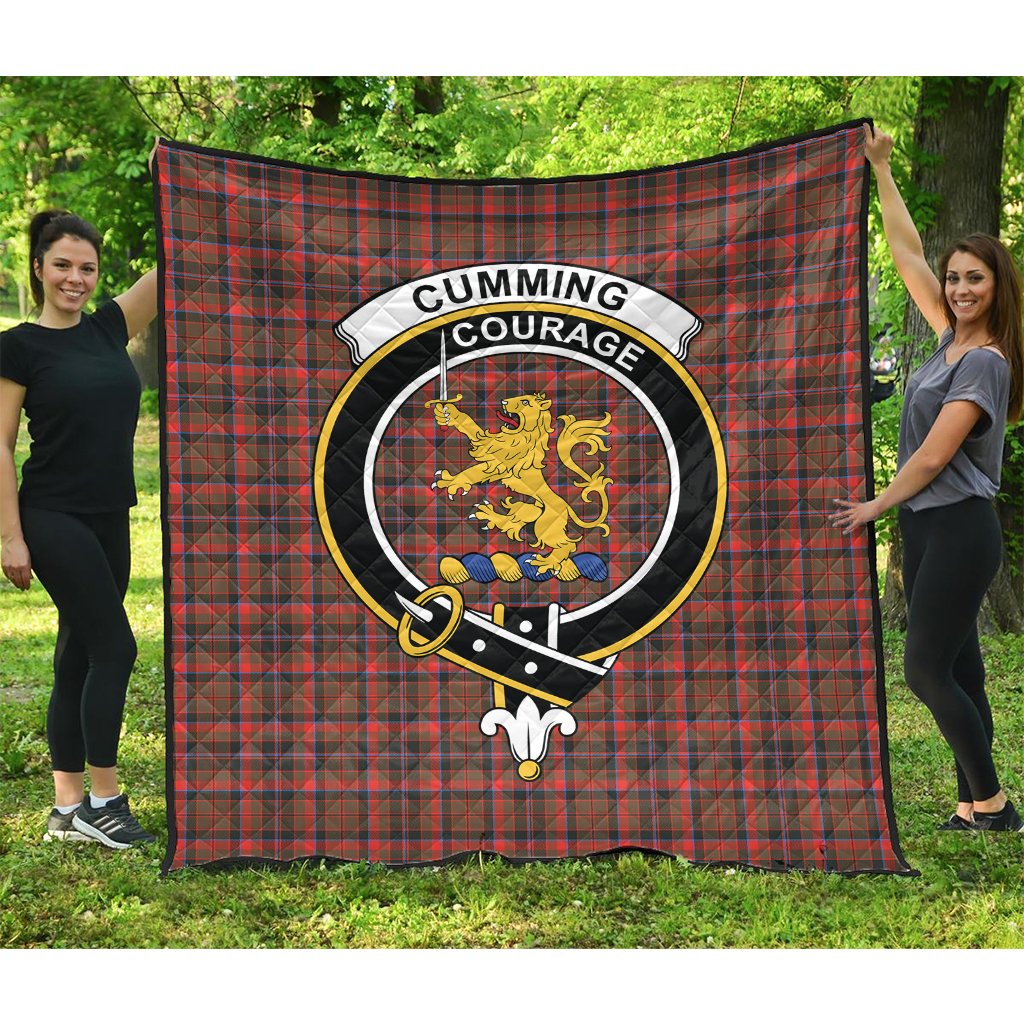 Cumming Hunting Weathered Tartan Crest Quilt