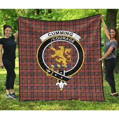 Cumming Hunting Weathered Tartan Crest Quilt