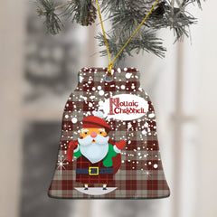 Cunningham Burgundy Dancers Tartan Christmas Ceramic Ornament - Santa Style