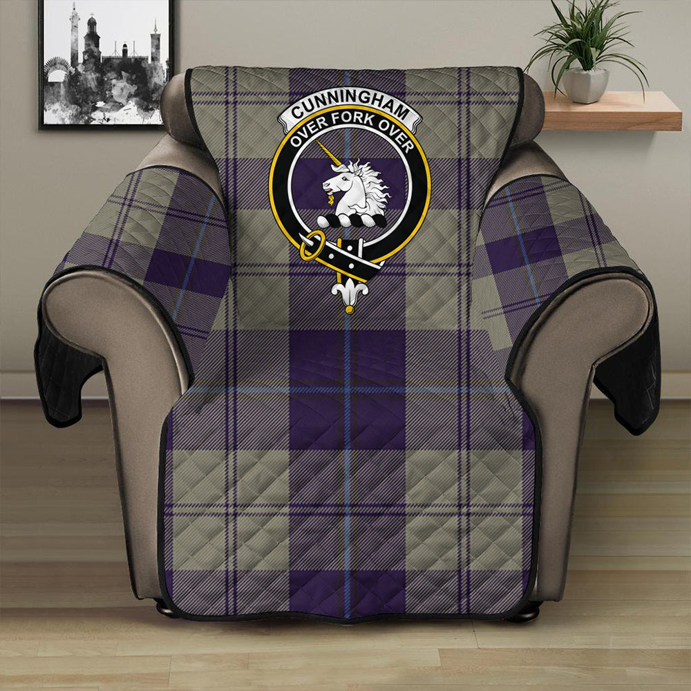 Cunningham Dress Blue Dancers Tartan Crest Sofa Protector