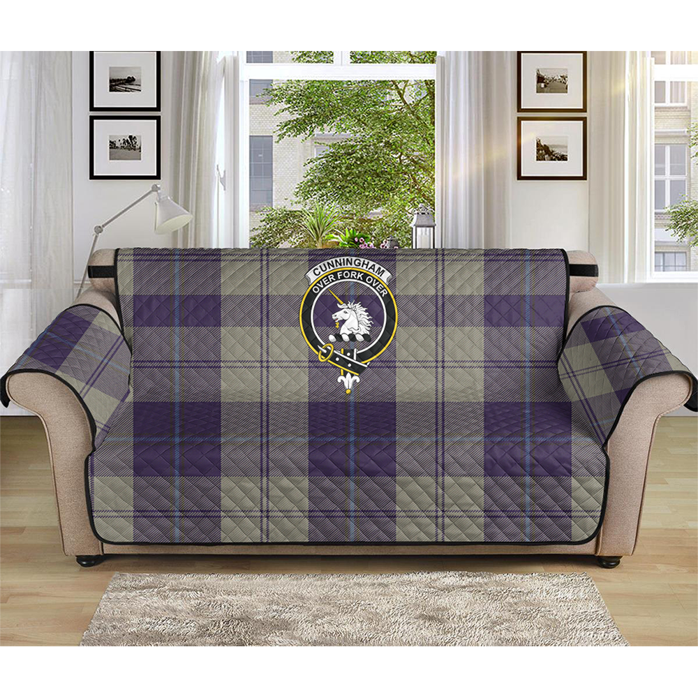 Cunningham Dress Blue Dancers Tartan Crest Sofa Protector