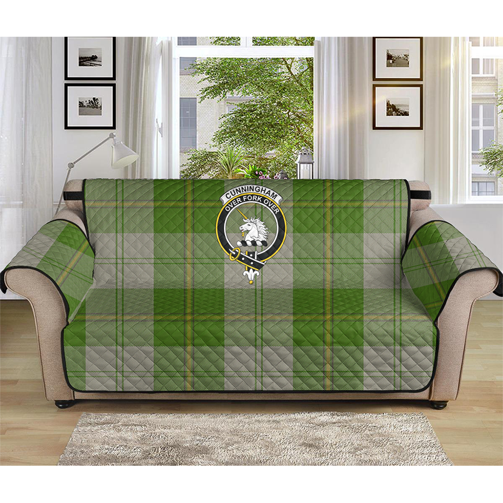 Cunningham Dress Green Dancers Tartan Crest Sofa Protector