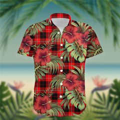 Cunningham Tartan Hawaiian Shirt Hibiscus, Coconut, Parrot, Pineapple - Tropical Garden Shirt
