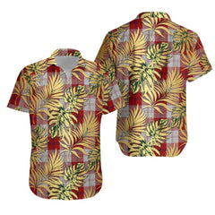 Cunningham Dress Tartan Vintage Leaves Hawaiian Shirt
